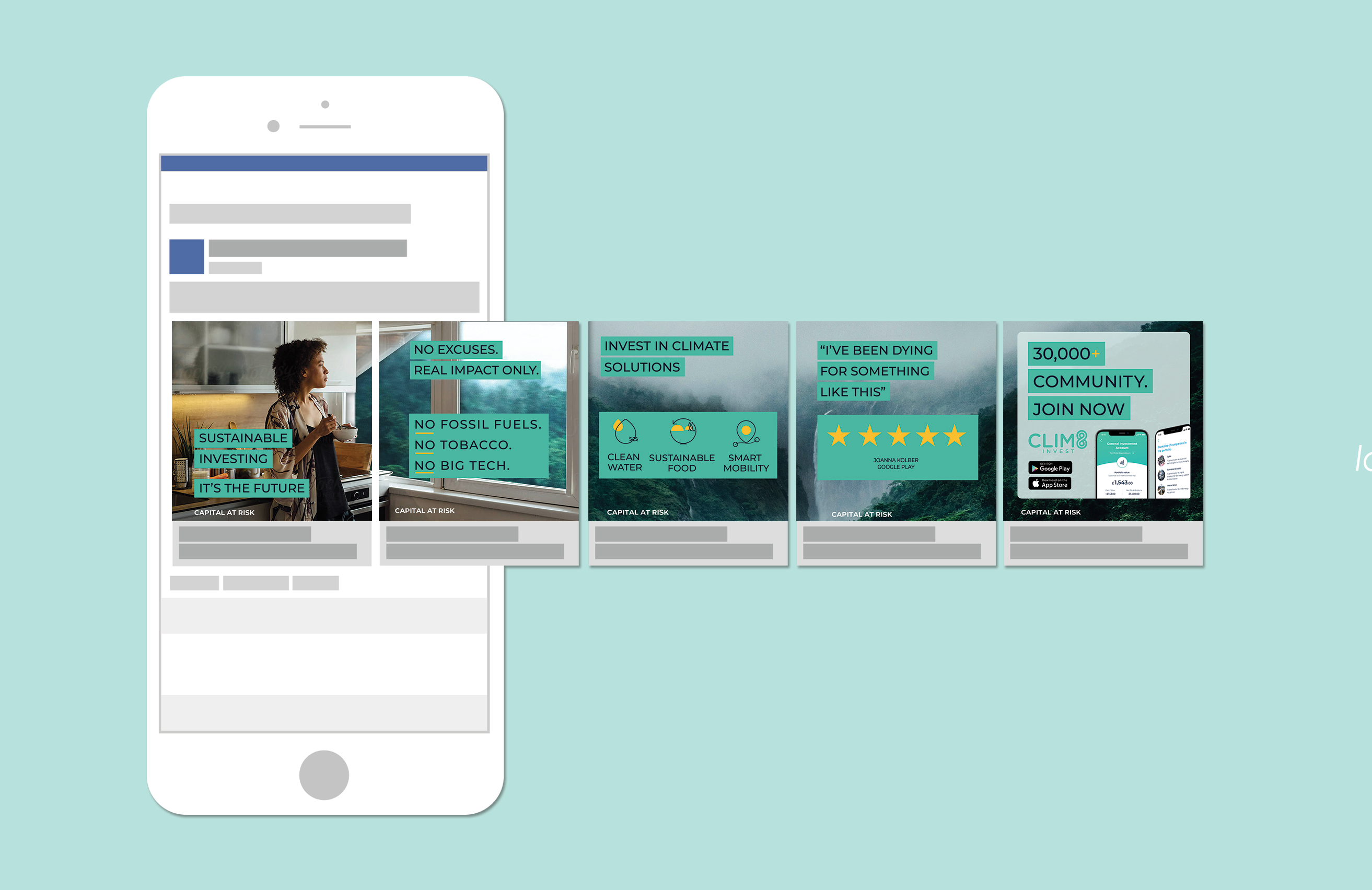Clim8 Instagram posts mock-up