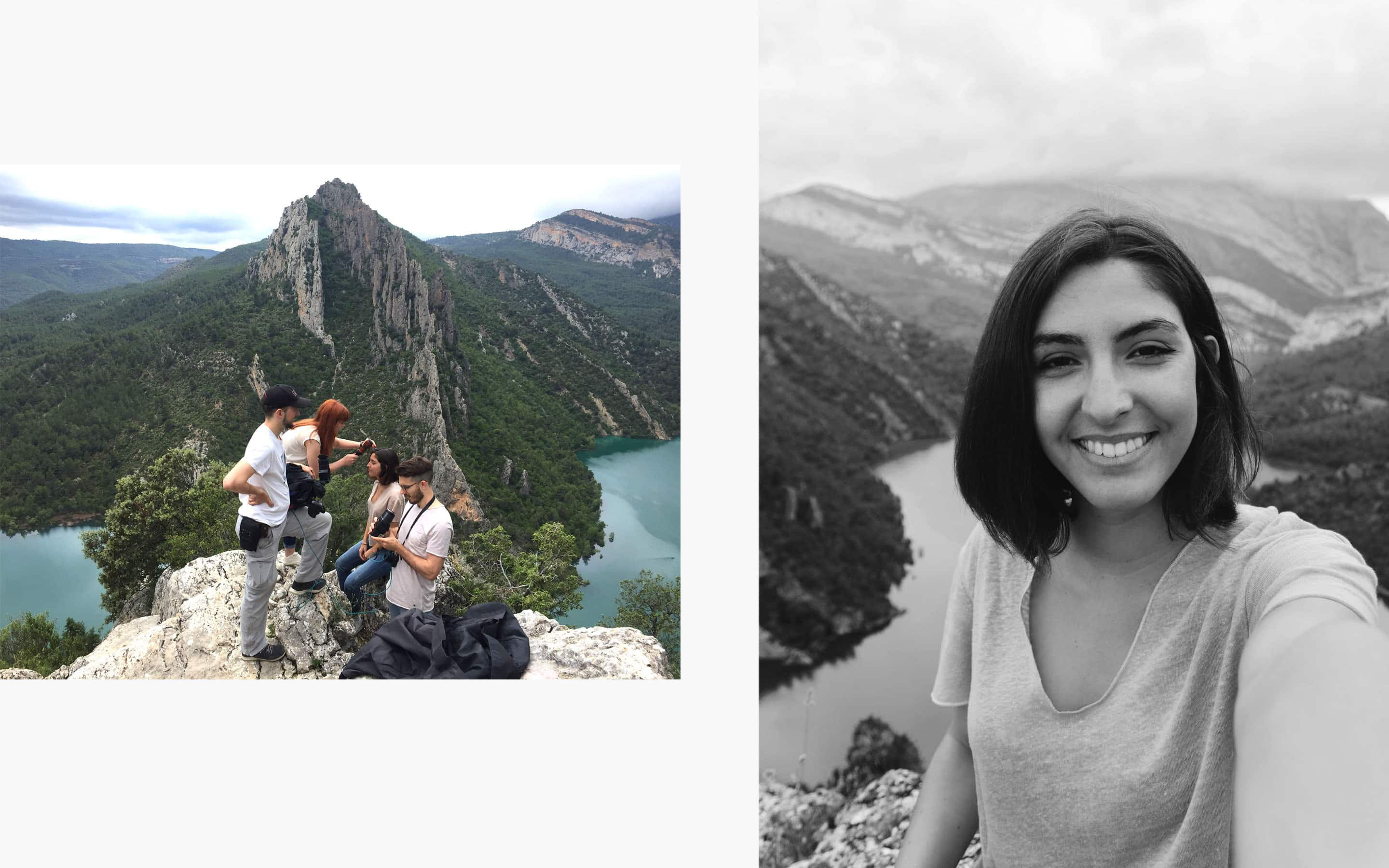 Shoot photography in the mountains